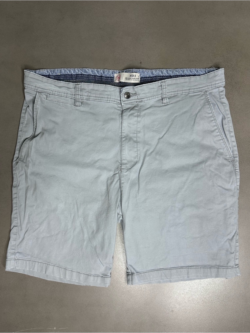 MBX Premium Denim Goods Light Grey Men’s Shorts - 36